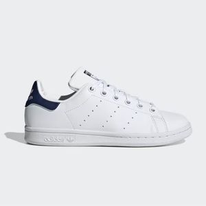 adidas White and Blue Women's Sneakers